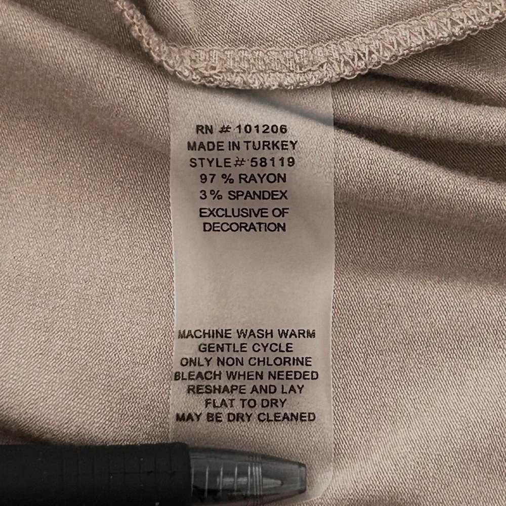 Soft Surroundings Women's 2X Beige Layered Rayon Sleeveless Tunic Tank Top - Picture 9 of 10